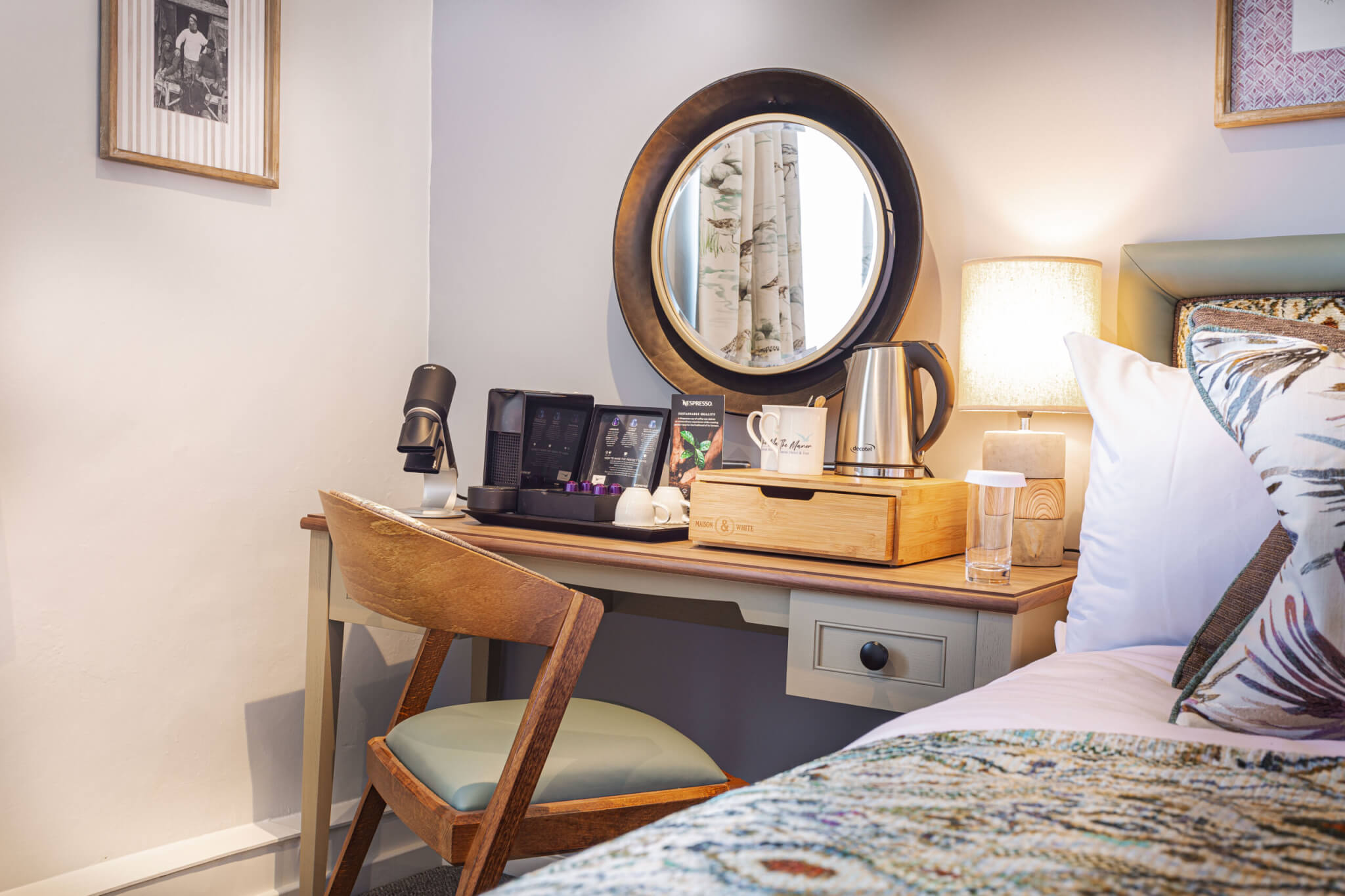 Manor Hotel Classic Double Room Bedside Space scaled