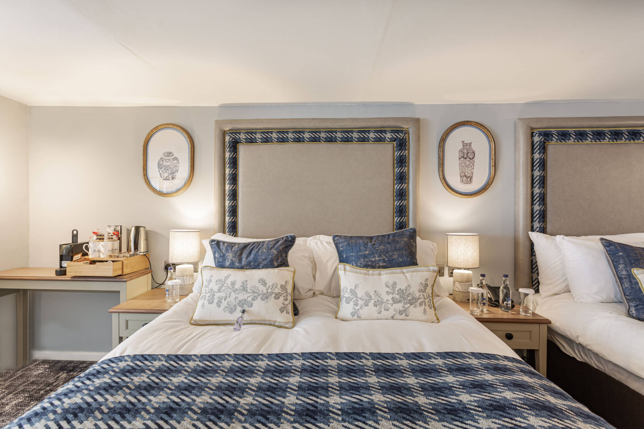 Manor Hotel Deluxe Twin Room bed scaled